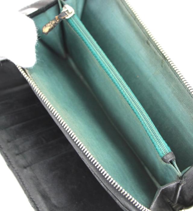 Chanel Matelasse Round Fastener Long Wallet Lamb Black