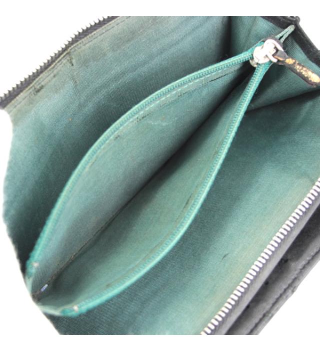 Chanel Matelasse Round Fastener Long Wallet Lamb Black