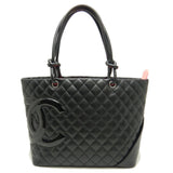 Chanel Cambon Line Large Tote Bag Calf Black