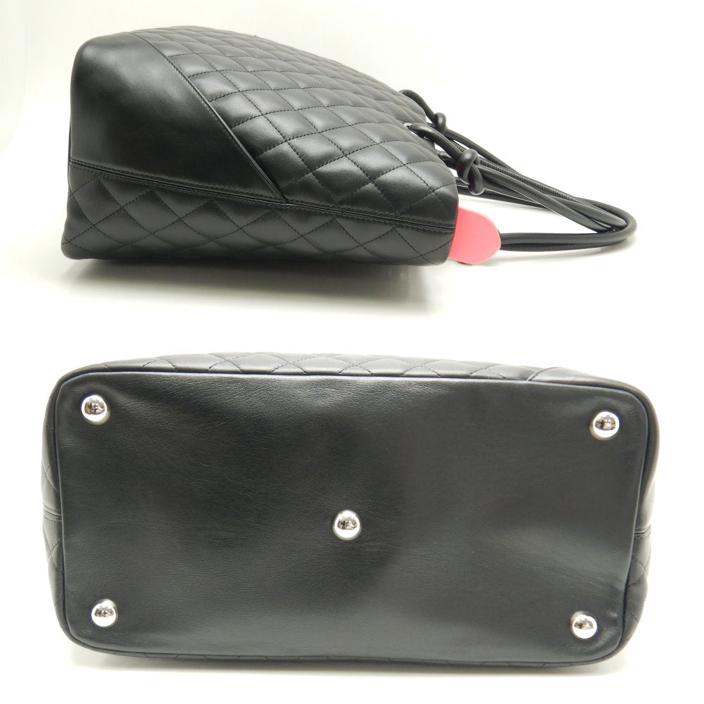Chanel Cambon Line Large Tote Bag Calf Black