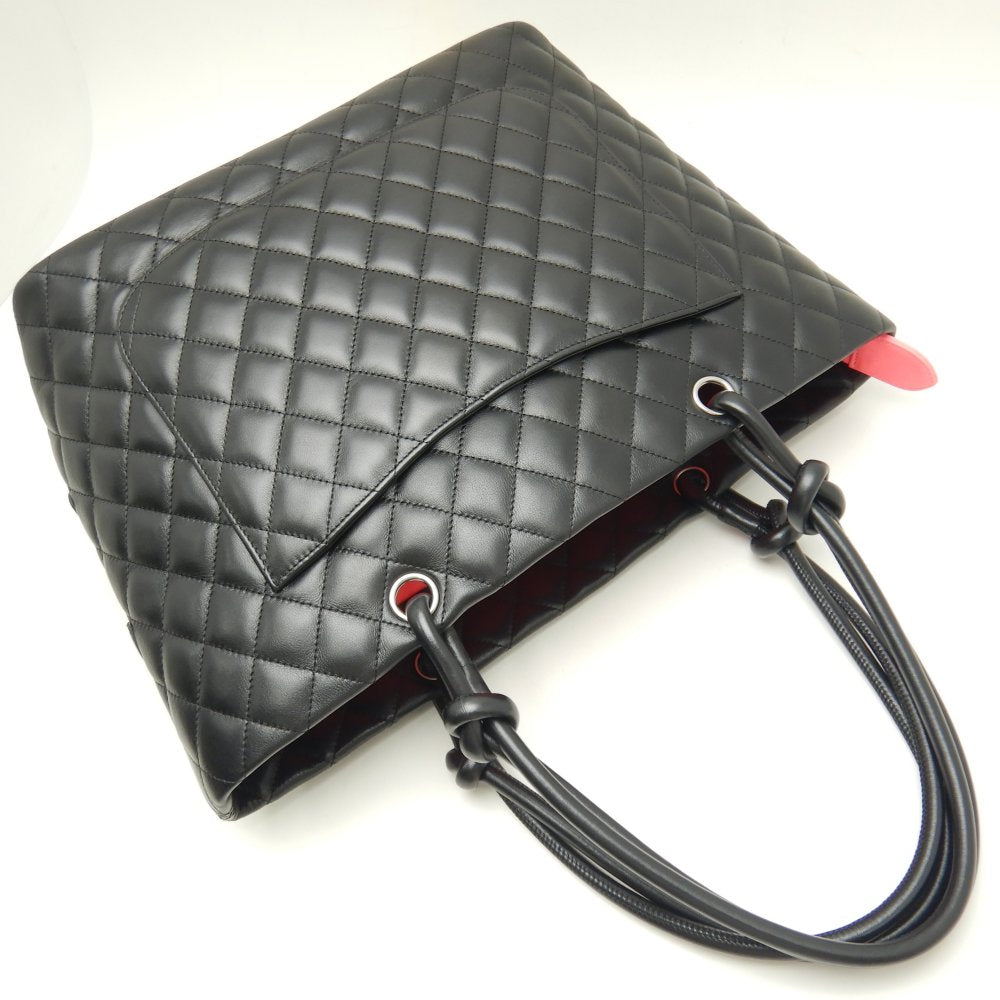 Chanel Cambon Line Large Tote Bag Calf Black