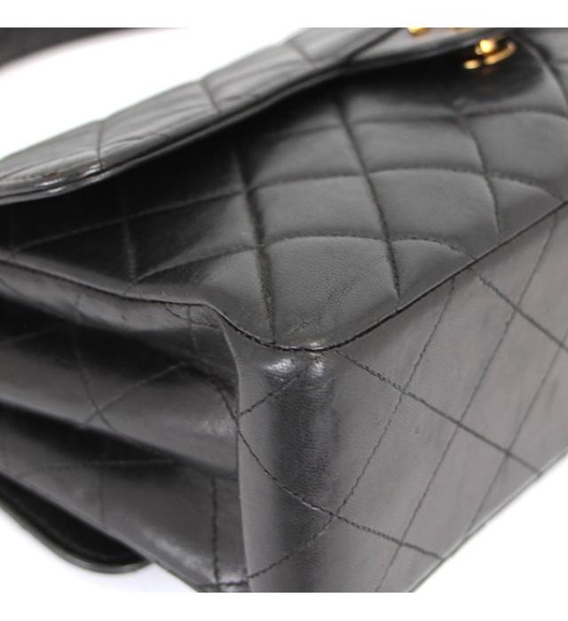 Chanel Double Face Matelasse 25 Handbag Lambskin Black