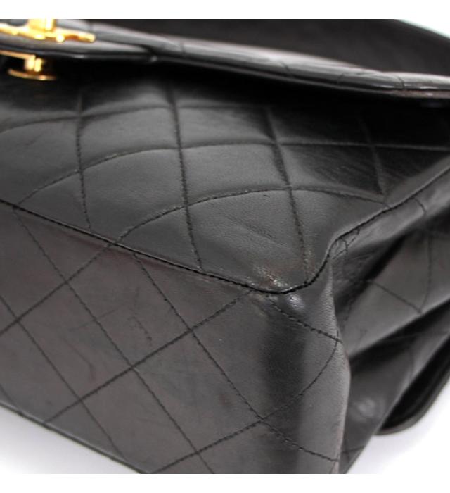 Chanel Double Face Matelasse 25 Handbag Lambskin Black