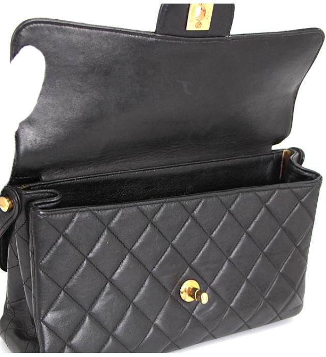Chanel Double Face Matelasse 25 Handbag Lambskin Black