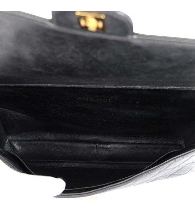 Chanel Double Face Matelasse 25 Handbag Lambskin Black