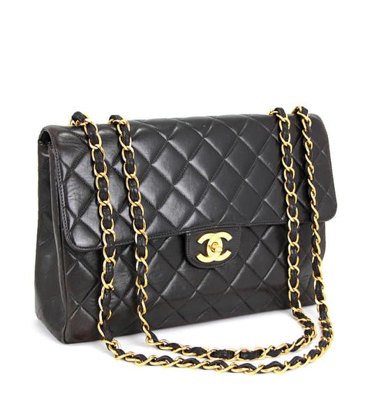 Chanel Matelasse 30 Chain Shoulder Bag Lambskin Black