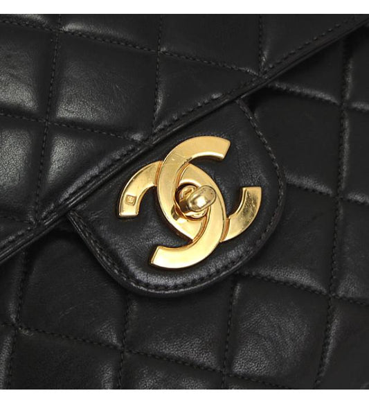 Chanel Matelasse 30 Chain Shoulder Bag Lambskin Black