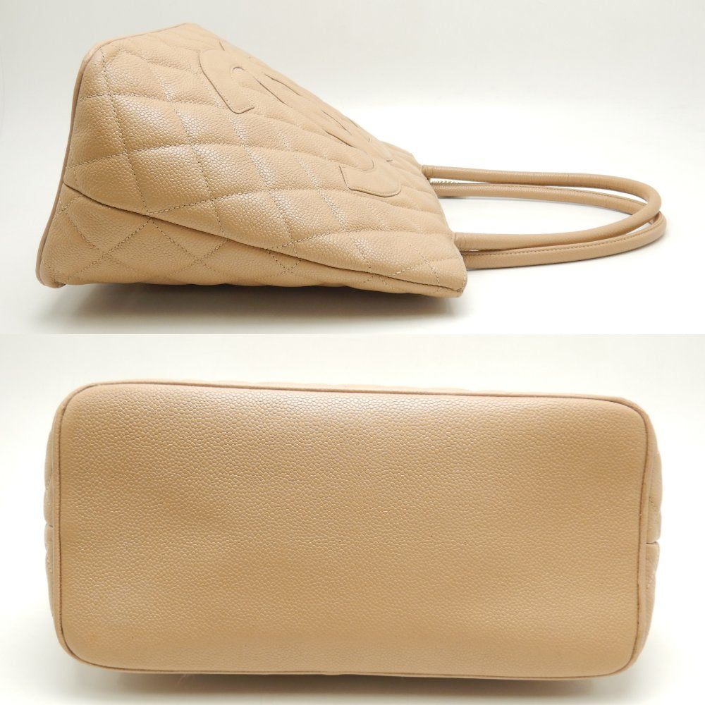 Chanel Reprint Tote Bag Caviar Skin Beige Matelasse