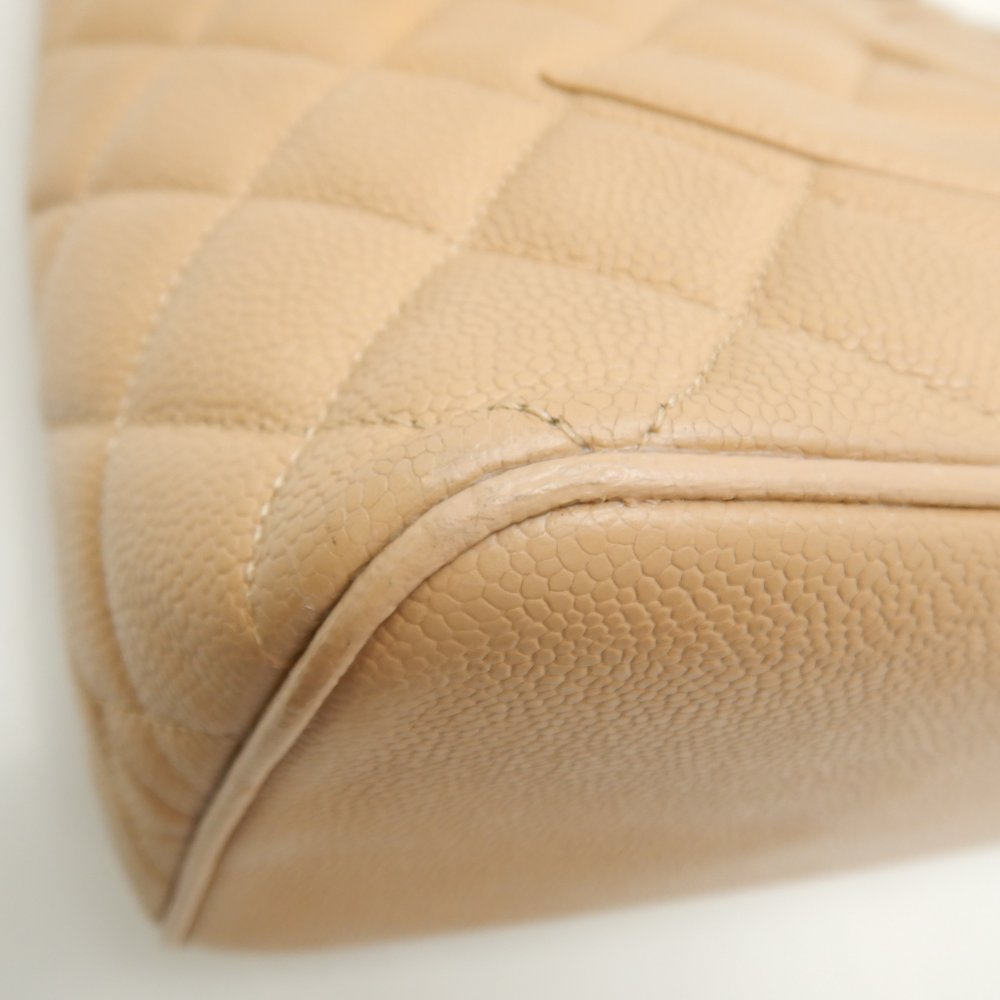 Chanel Reprint Tote Bag Caviar Skin Beige Matelasse