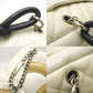 Chanel Cambon Line Bowling Bag Leather x Python White