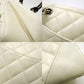 Chanel Cambon Line Bowling Bag Leather x Python White