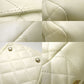 Chanel Cambon Line Bowling Bag Leather x Python White