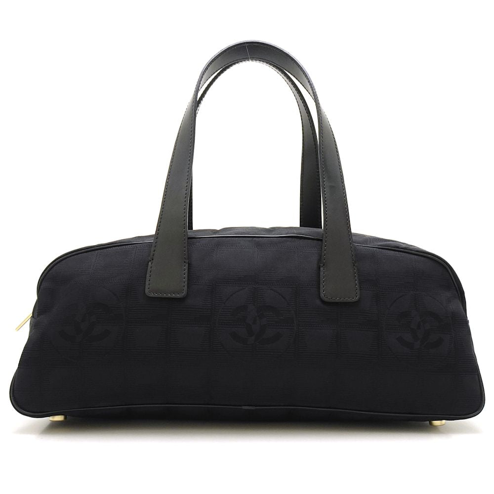 Chanel New Travel Line Mini Boston Bag Handbag Black