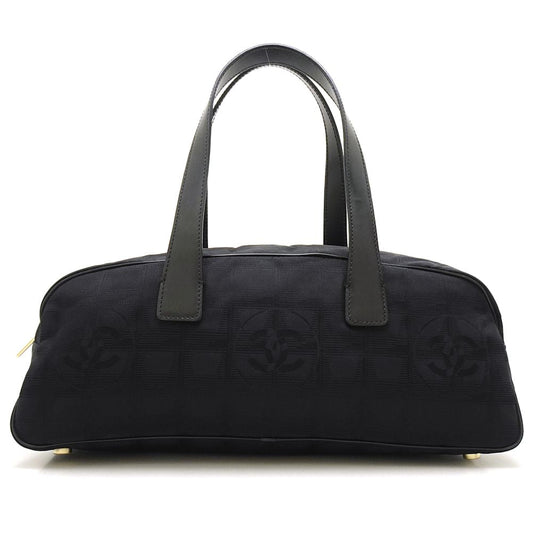 Chanel New Travel Line Mini Boston Bag Handbag Black