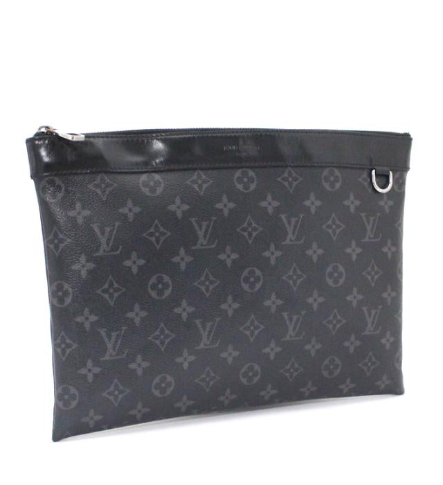 Louis Vuitton Pochette Discovery Clutch Bag Monogram Eclipse Black