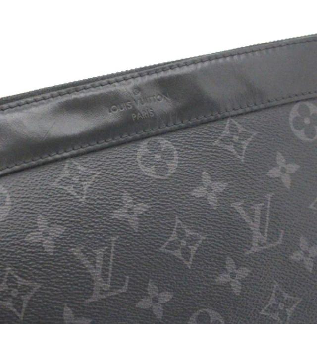 Louis Vuitton Pochette Discovery Clutch Bag Monogram Eclipse Black
