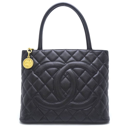 Chanel Reprint Tote Bag Caviar Skin Black