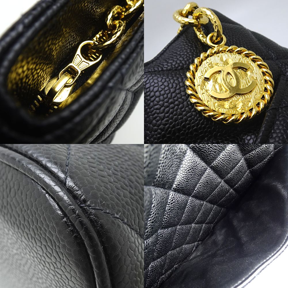 Chanel Reprint Tote Bag Caviar Skin Black