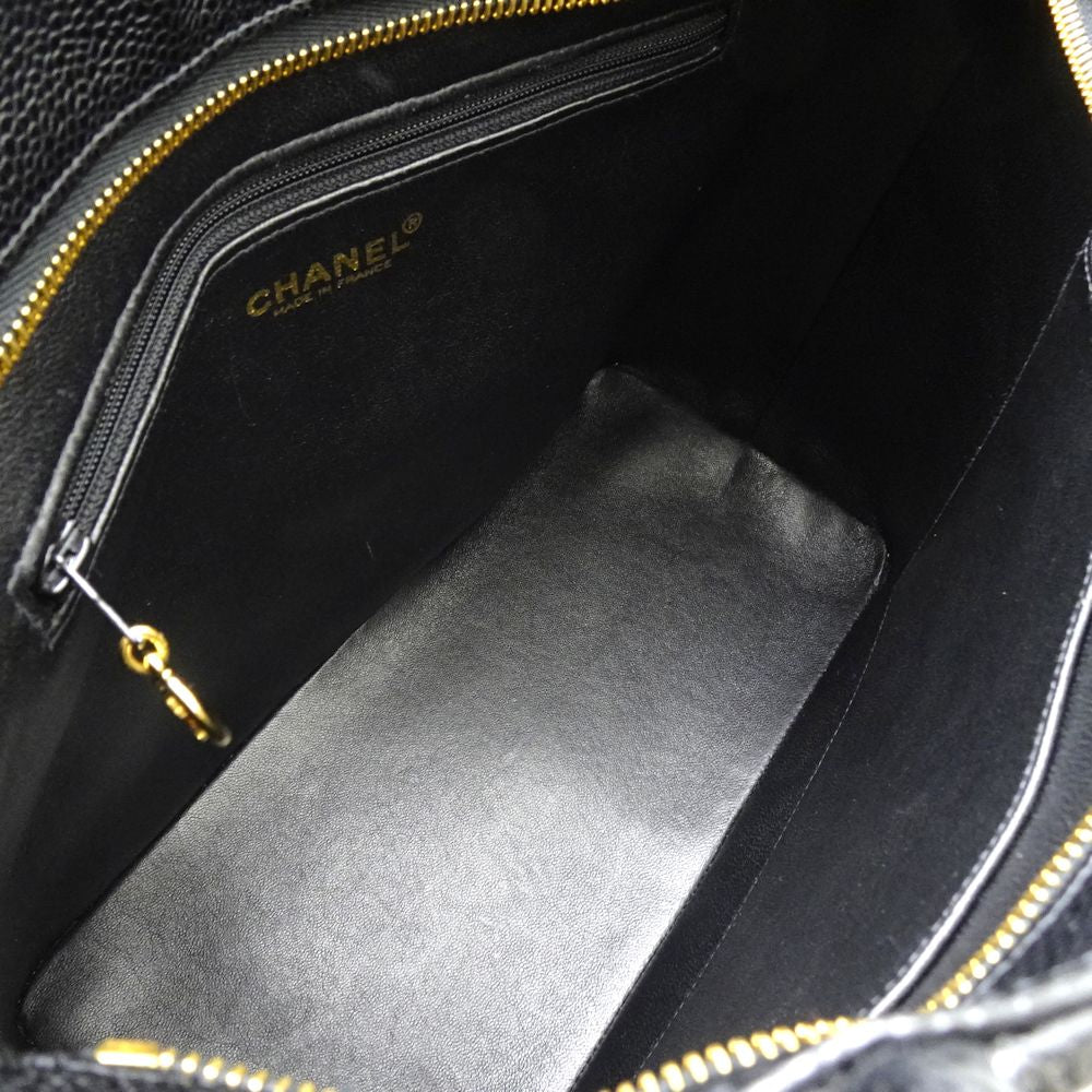 Chanel Reprint Tote Bag Caviar Skin Black