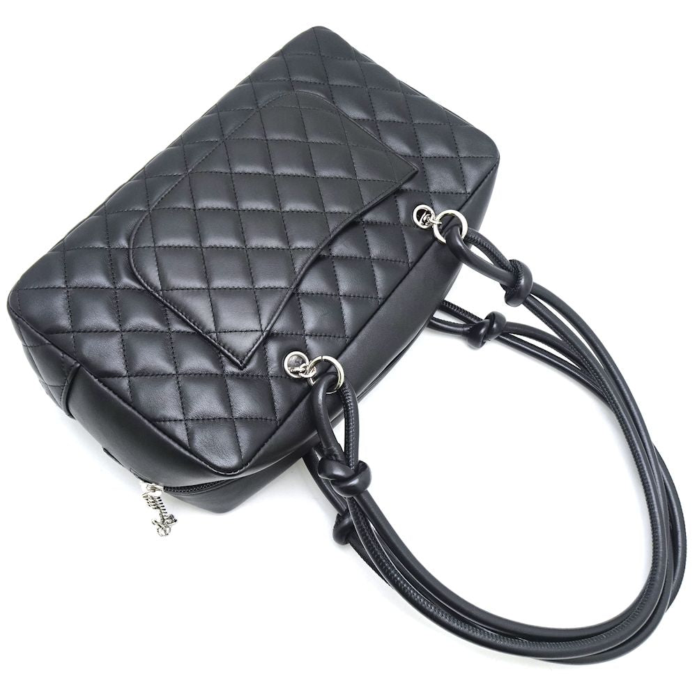 Chanel Cambon Bowling Bag Lambskin Black Handbag