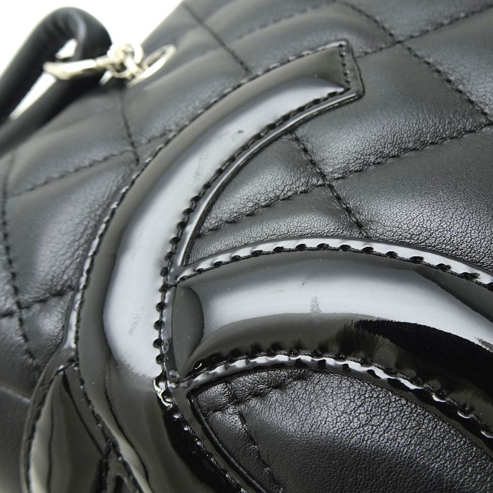 Chanel Cambon Bowling Bag Lambskin Black Handbag