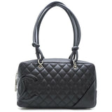 Chanel Cambon Bowling Bag Lambskin Black Handbag