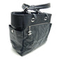Chanel Paris Biarritz Tote GM Coated Canvas Black