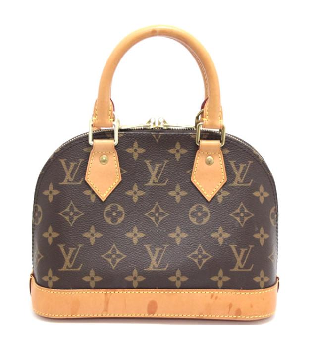 Louis Vuitton Alma BB 2way Handbag Diagonal Monogram Brown