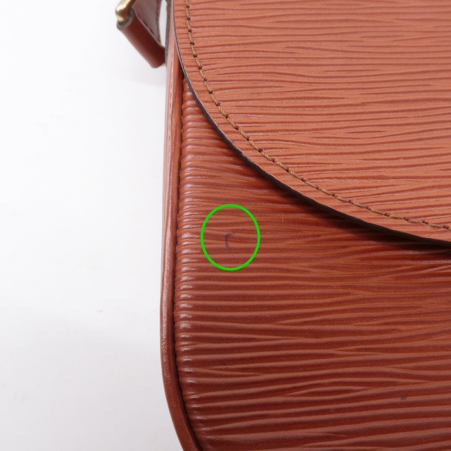 Louis Vuitton Epi Saint Cloud Shoulder Bag Kenya Brown M52193