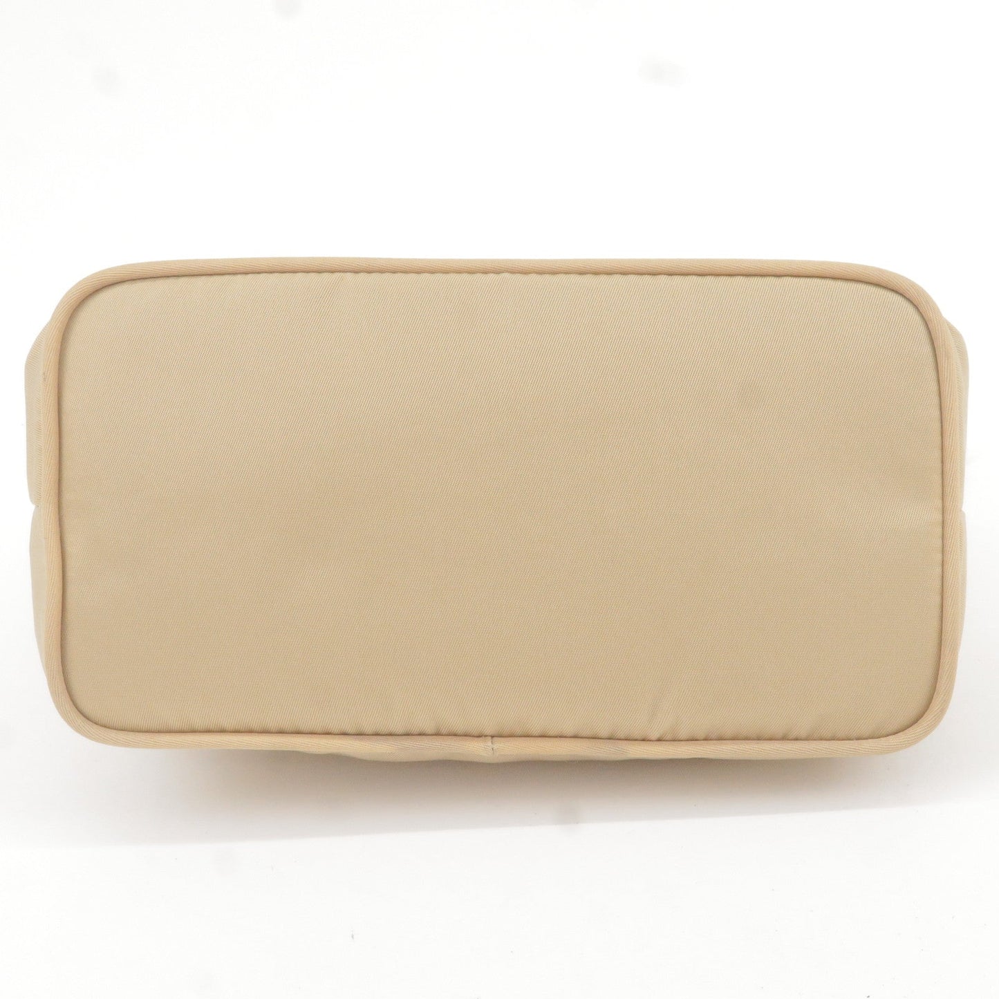 Prada Nylon Leather Shoulder Bag Hand Bag Pouch Beige Black