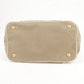 Prada Logo Jacquard Leather 2Way Bag Hand Bag Beige BN1841