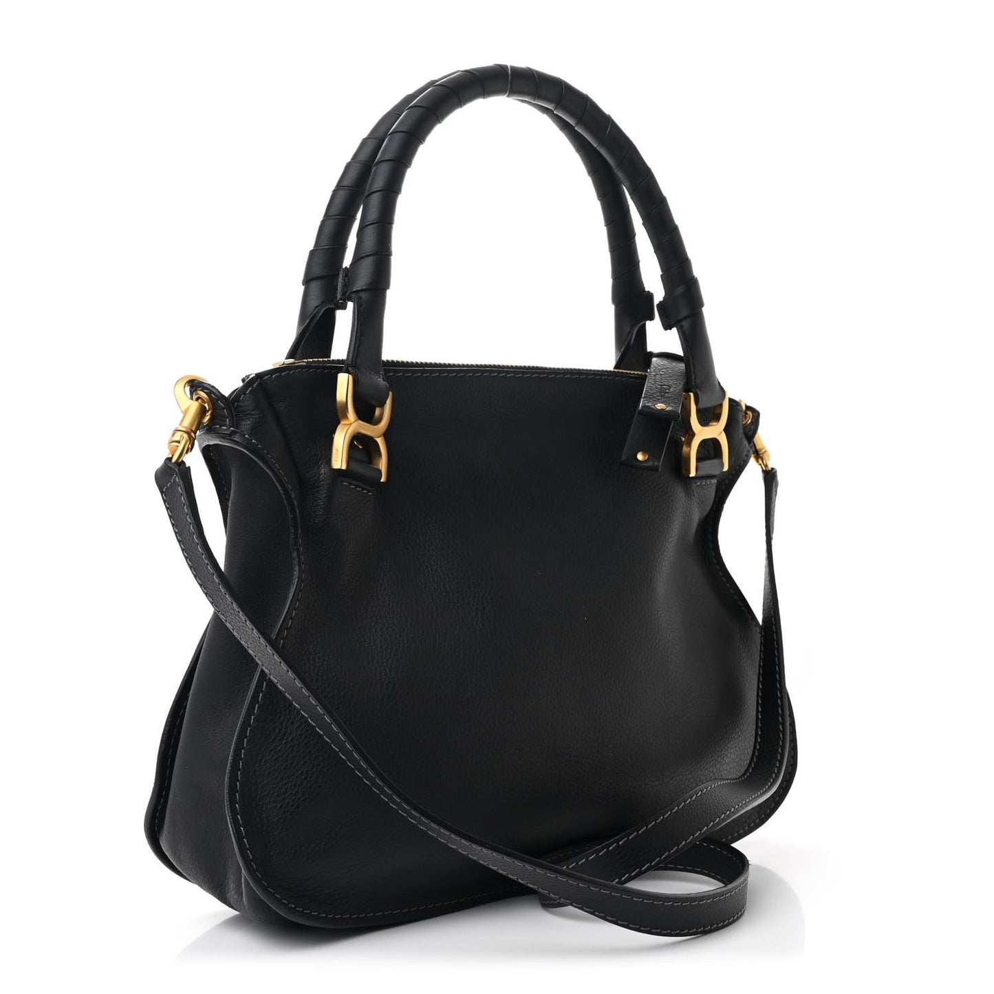 Amelia Calfskin Medium Marcie Satchel Black