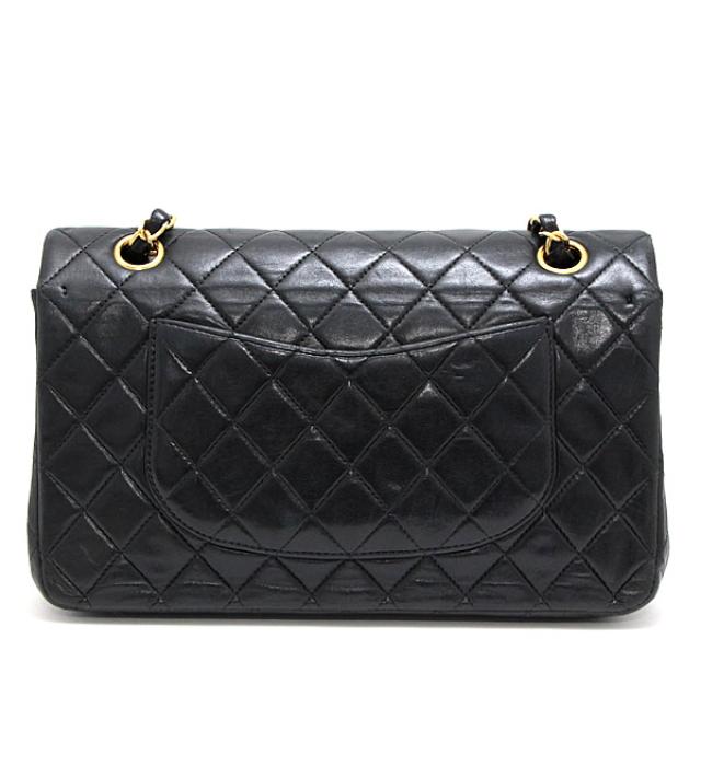 Chanel Matelasse 25 Chain Shoulder Bag W Flap Lamb Black