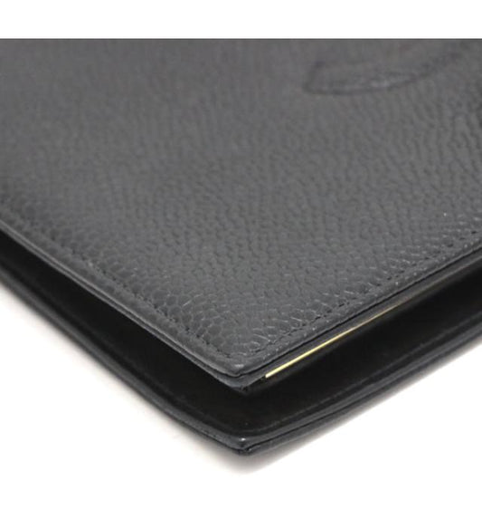 Chanel Clasp Mouth Long Wallet Caviar Skin Black