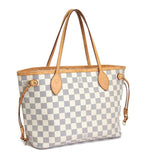 Louis Vuitton Damier Azur Neverfull PM Tote Bag White