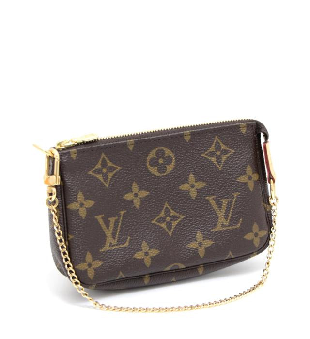 Louis Vuitton Mini Pochette Accessory Pouch Monogram Brown