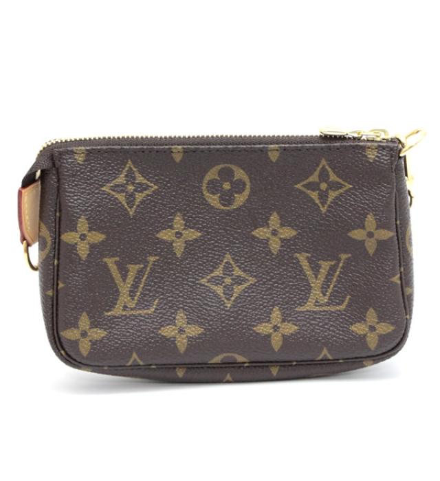 Louis Vuitton Mini Pochette Accessory Pouch Monogram Brown