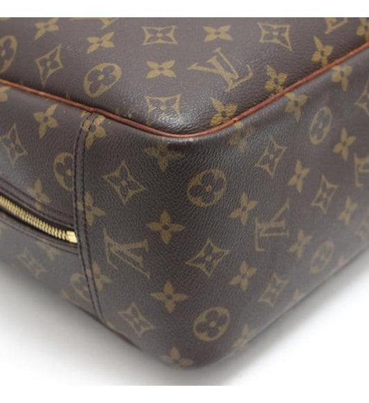 Louis Vuitton Deauville Handbag Bowling Vanity Monogram Brown
