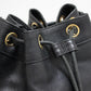 Chanel Triple CocoMark Drawstring Shoulder Bag Black