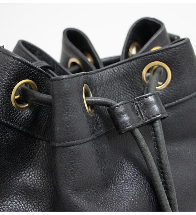 Chanel Triple CocoMark Drawstring Shoulder Bag Black