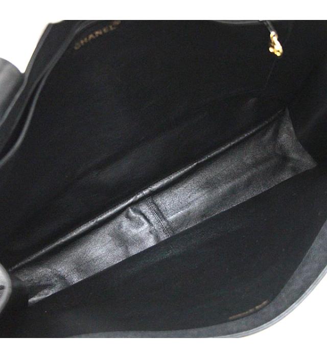 Chanel Shoulder Tote Bag Large Decacoco Mark Caviar Skin Black