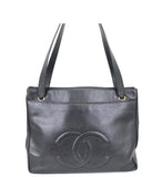 Chanel Shoulder Tote Bag Coco Mark Caviar Black