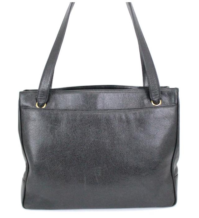 Chanel Shoulder Tote Bag Coco Mark Caviar Black