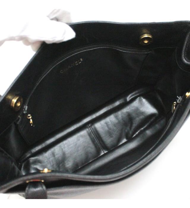 Chanel Shoulder Tote Bag Coco Mark Caviar Black