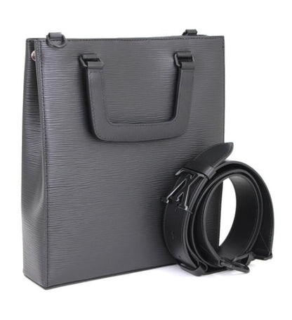 Louis Vuitton Epi Sac Plat Fold Shoulder Bag Black