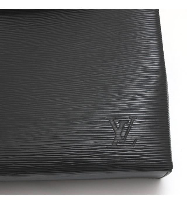 Louis Vuitton Epi Sac Plat Fold Shoulder Bag Black