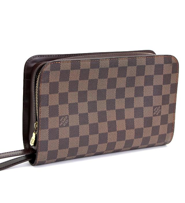 Louis Vuitton Damier Saint Louis Clutch Bag Brown