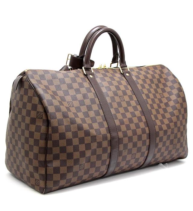 Louis Vuitton Keepall 50 Boston Bag Damier Brown