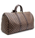 Louis Vuitton Keepall 50 Boston Bag Damier Brown