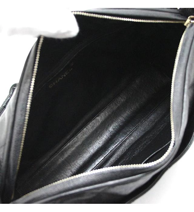 Chanel Caviar Matelasse 30 Leather Shoulder Bag Black